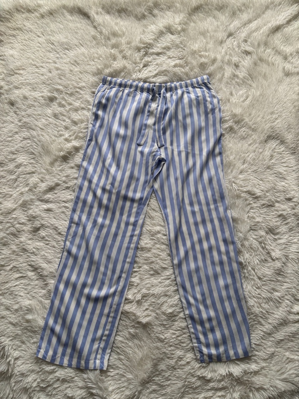Womens Striped Pajama Pants - Pink & Blue - Picture 5 of 6